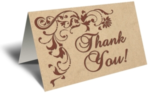 Thank You Fancy Font Gift Greeting Card