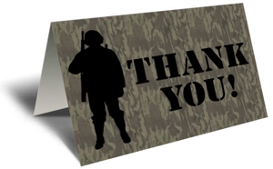 Thank You Millitary Gift Greeting Card